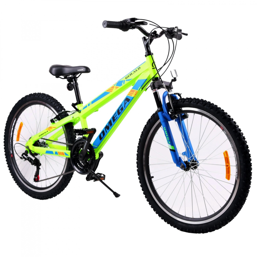 Bicicleta mountainbike copii Omega Gerald 24 inch 18 viteze verde - 1