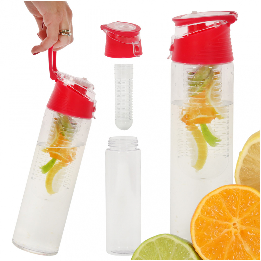 Sticla de apa cu infuzor pentru fructe 800 ml Red