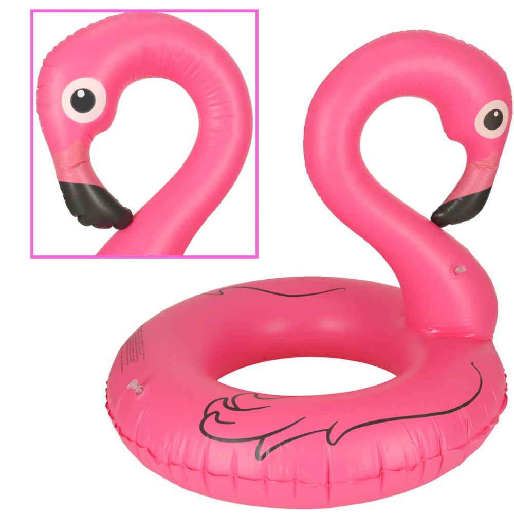 Colac gonflabil pentru inot copii Flamingo Roz 90cm - 1 | YEO