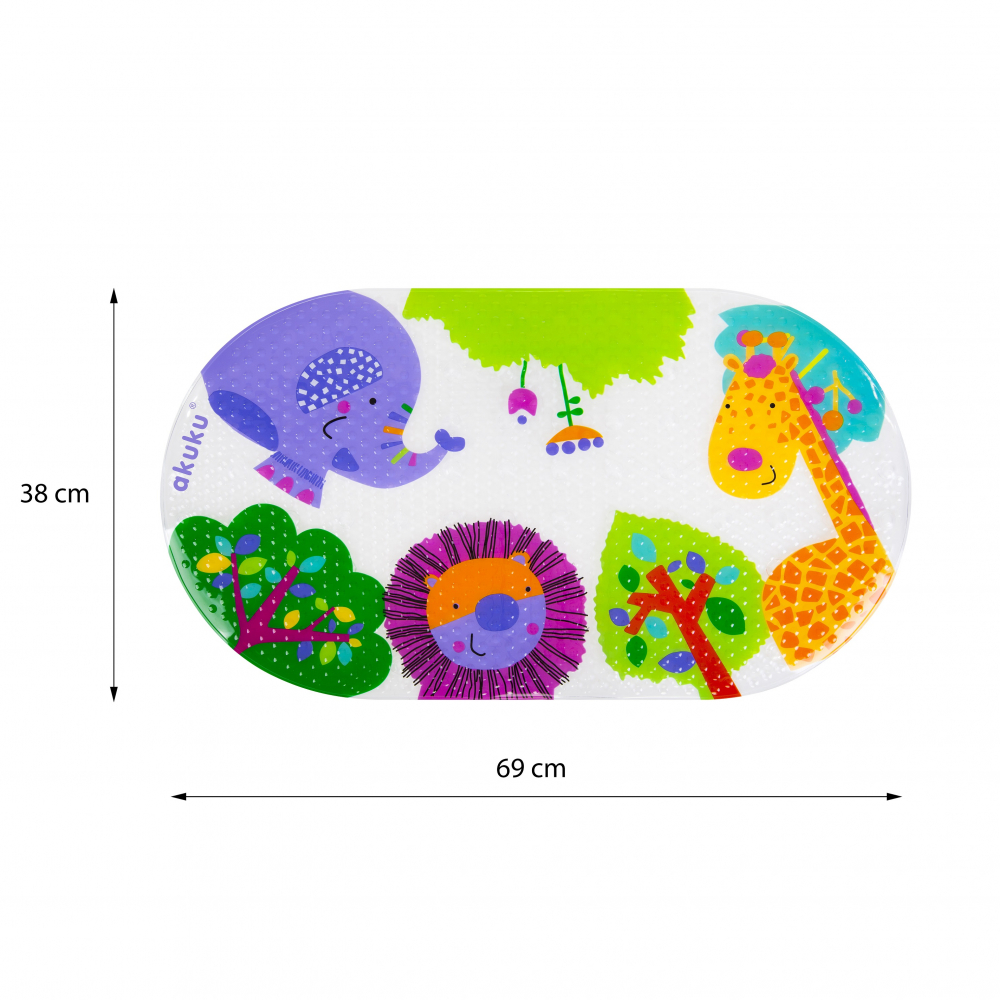 Covoras antiderapant pentru cadita Akuku 69x39 cm Safari