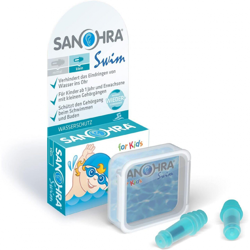 Dopuri de urechi pentru inot Sanohra Swim 1 an + albastru