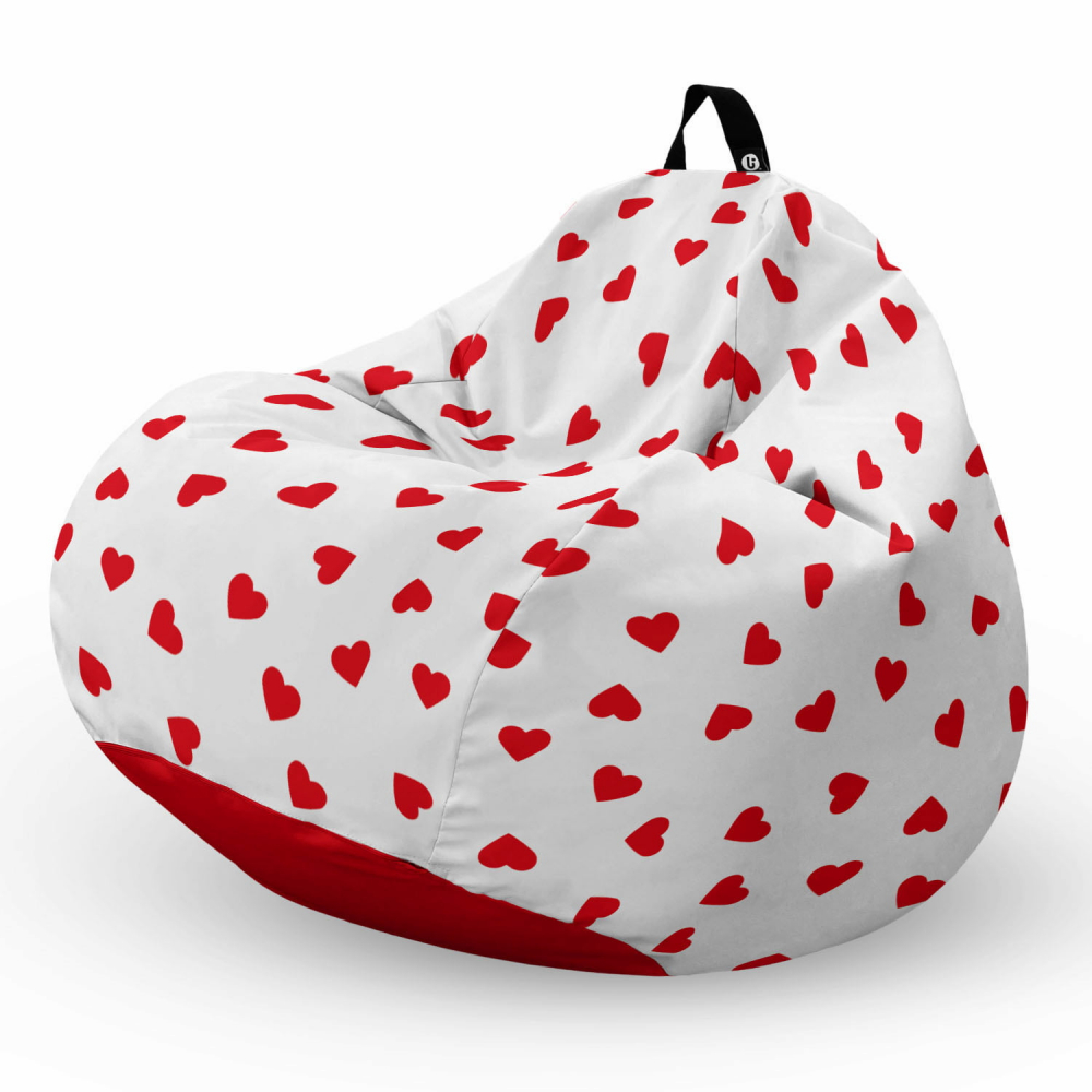 Fotoliu Puf Bean Bag tip Para L inimi fundal alb - 4