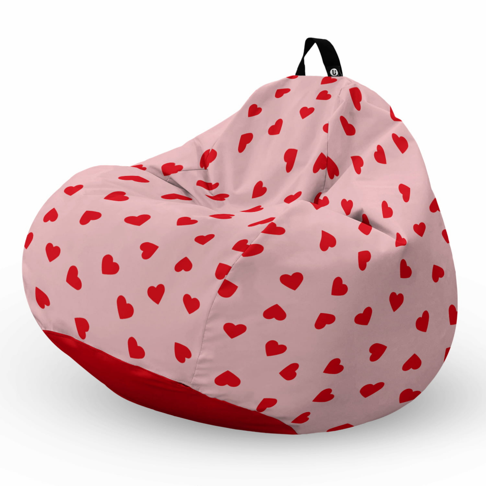 Fotoliu Puf Bean Bag tip Para L inimi fundal roz - 4