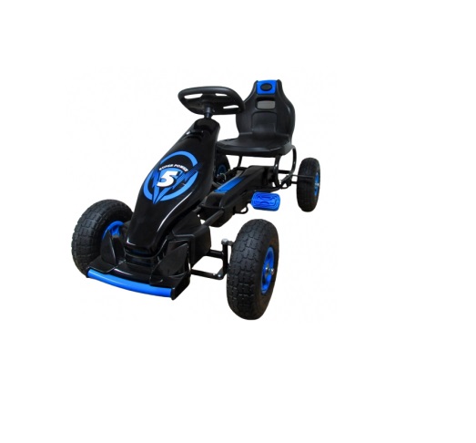 Kart cu pedale R-Sport Gokart cu roti gonflabile G8 albastru - 4