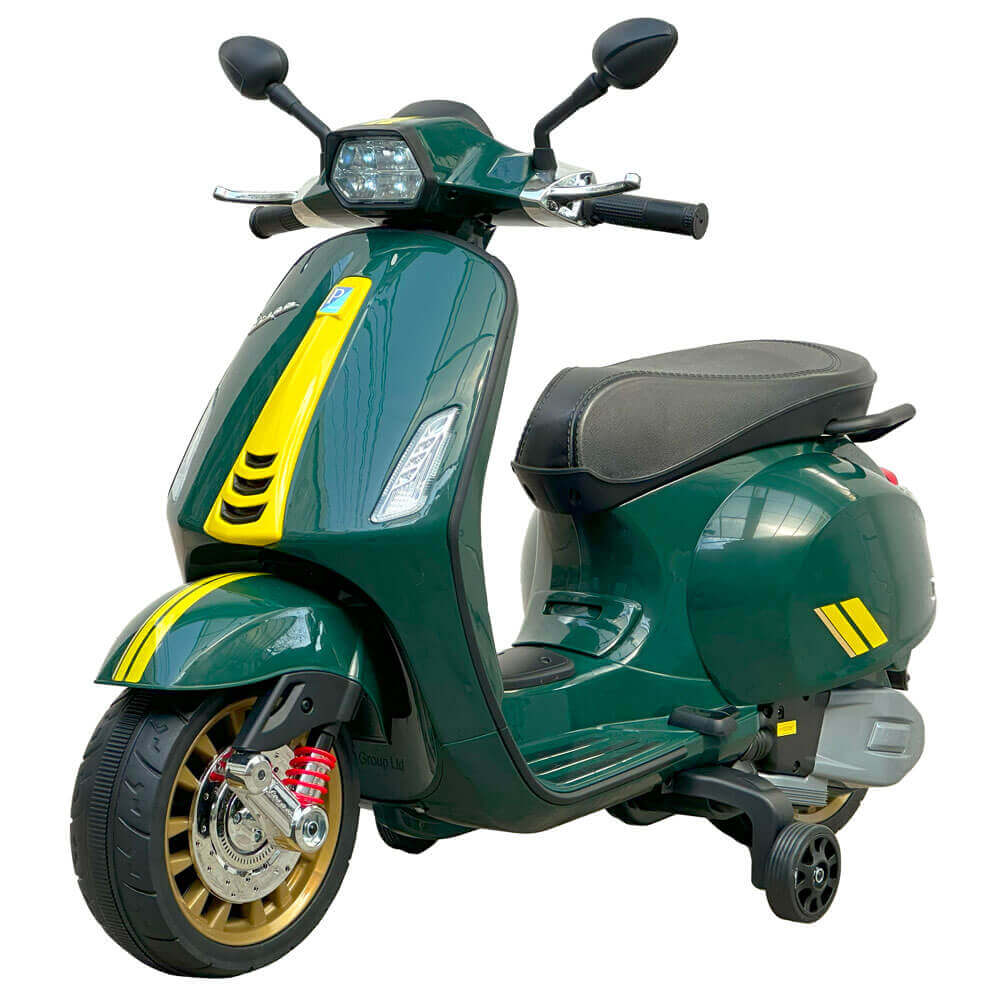 Motocicleta electrica pentru copii Vespa 12V verde