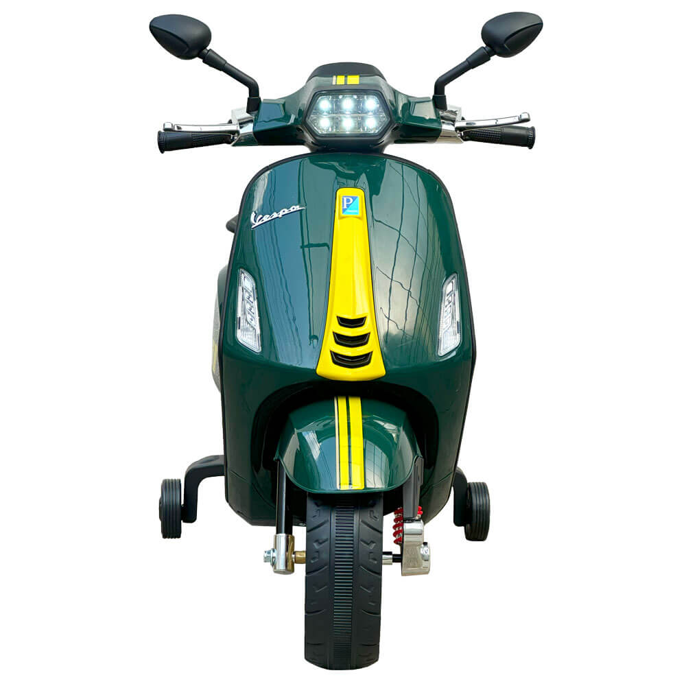 Motocicleta electrica pentru copii Vespa 12V verde - 1