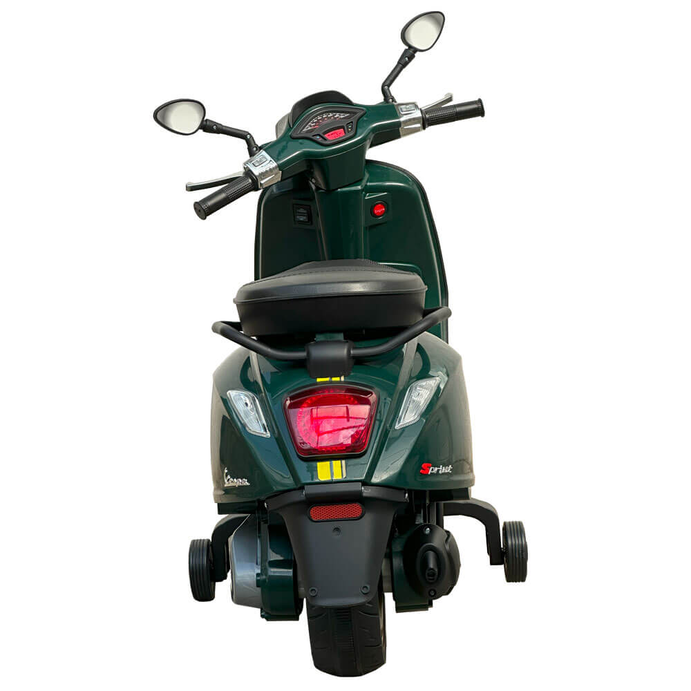 Motocicleta electrica pentru copii Vespa 12V verde - 2