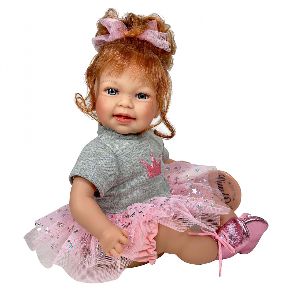 Papusa Nines DOnil Little Susi Star cu sunete cu parul roscat cu miros de vanilie 40 cm