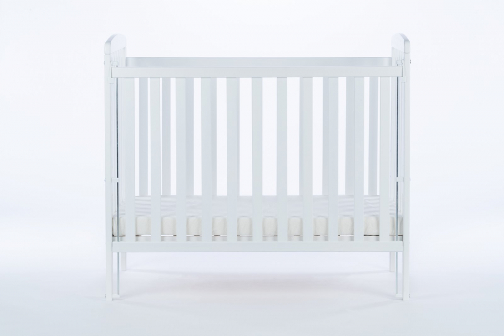 Patut bebe din lemn masiv bedside Alice alb + saltea comfort 100x50 cm - 5