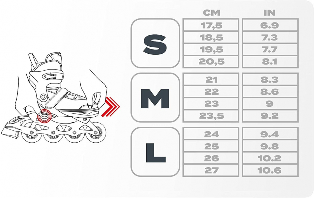 Role reglabile 4 in 1 masura M 34-37 Hollyhock - 3 | YEO