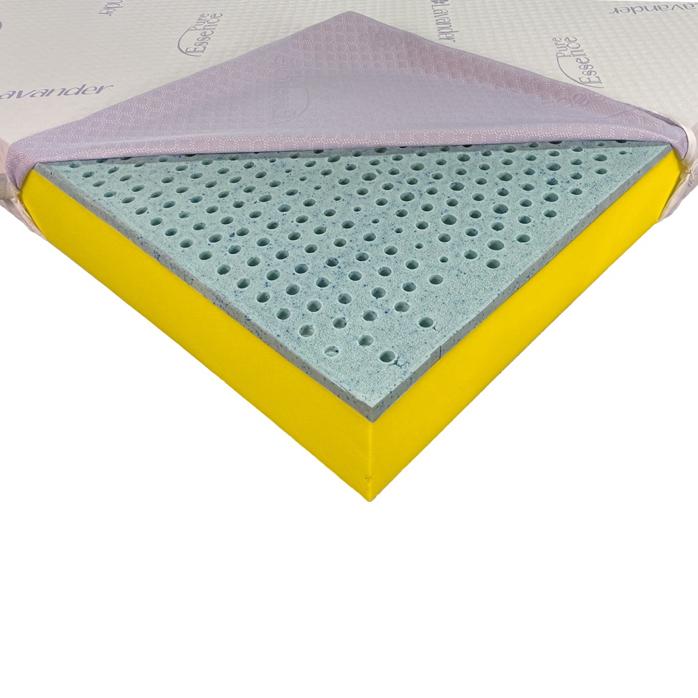 Saltea de pat Ortopedica latex gel 120x190 reversibila 7 zone cu husa lavanda Rebel Teenage - 3