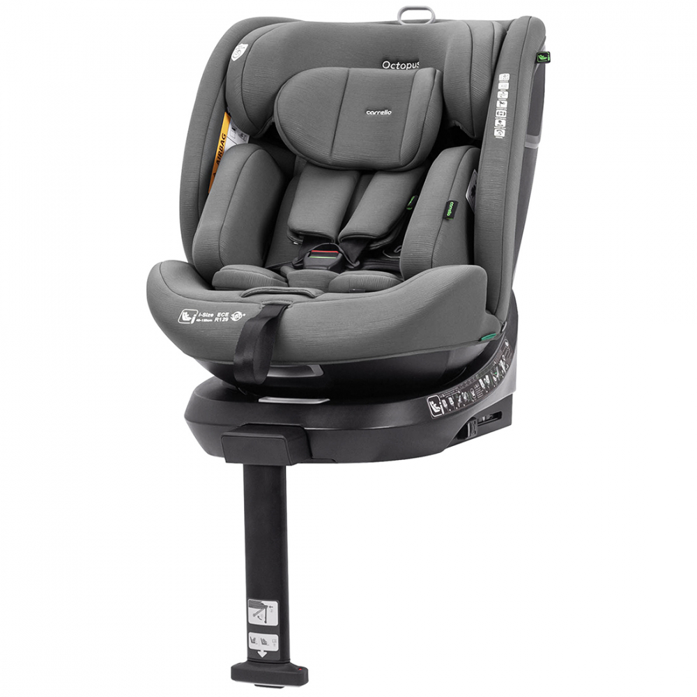 Scaun auto rotativ 360 SPS Carrello Octopus i-size 40-150 cm cu isofix Seashell Grey - 3