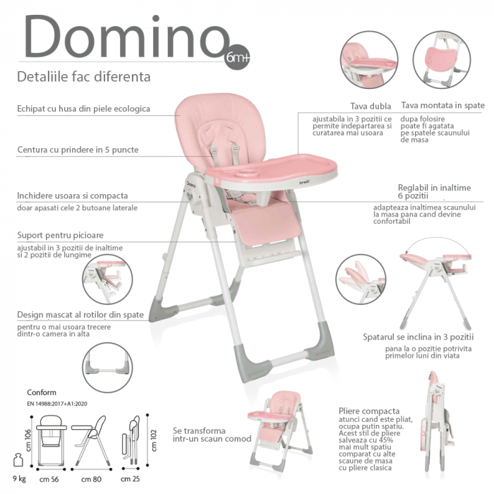 Scaun de masa Brevi Domino 671 - 2 | YEO