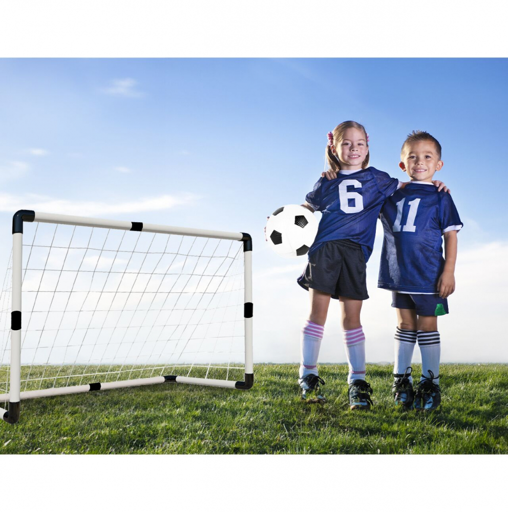 Set 2 porti de fotbal 92 x 61 x 48 cm, pentru copii, dezasamblabil, cu Minge si Pompa inclusa - 11