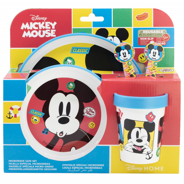 Set De Masa Premium Antiderapant 5 Piese Mickey Mouse Fun-tastic