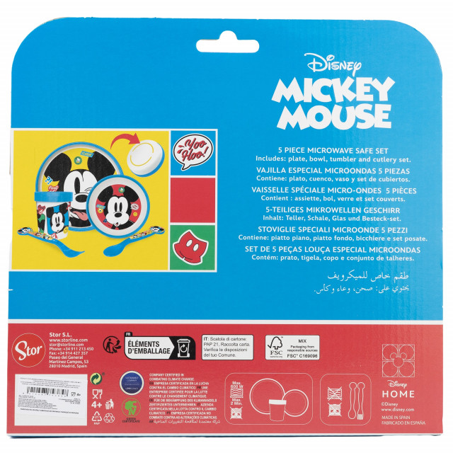 Set de masa premium antiderapant 5 piese Mickey Mouse Fun-Tastic - 1 | YEO