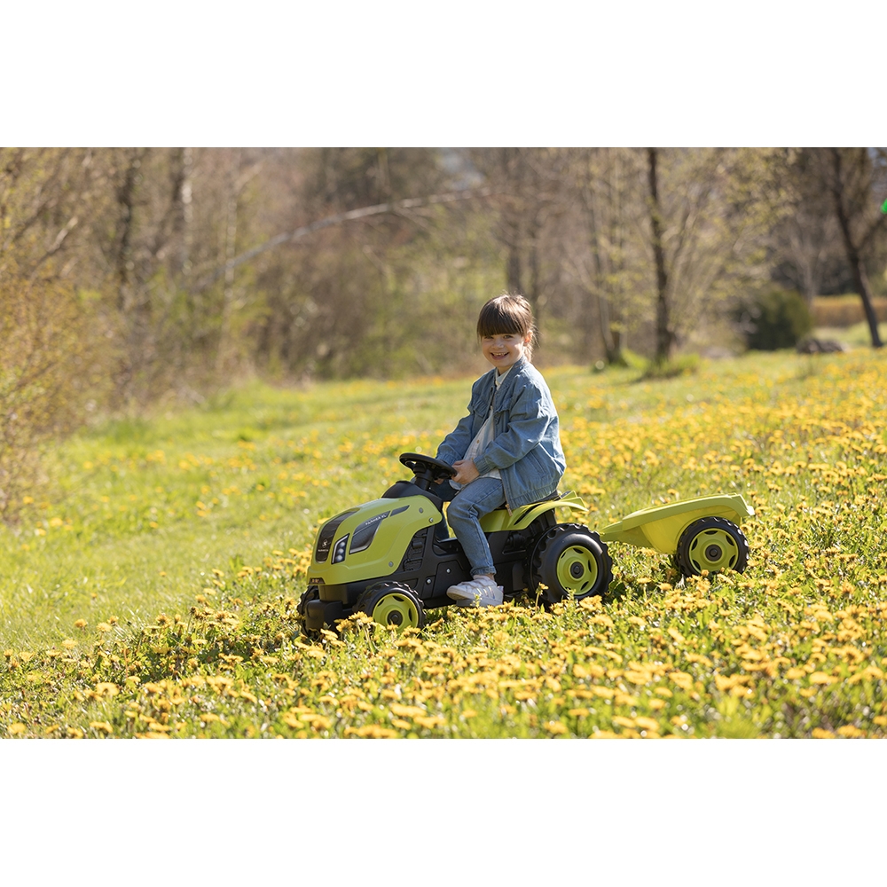 Tractor cu pedale si remorca Smoby Farmer XL verde - 3