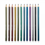 Set de 12 creioane colorate metalice Color Sheen