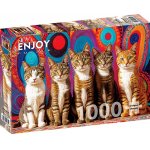 Puzzle Enjoy five cats 1000 piese