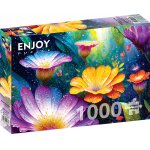 Puzzle Enjoy Flowers in the rain 1000 piese