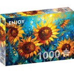 Puzzle Enjoy sunflowers reunion 1000 piese