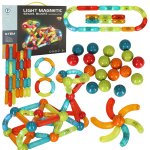 Set Interactiv Magnetic cu Lumini si 76 Elemente Multicolore