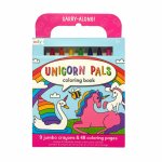Set carte de colorat si creioane colorate portabil Unicorni