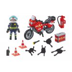 Set constructie Playmobil Motocicleta de pompieri la locul  accidentului