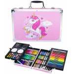 Set de creatie in valiza cu 145 elemente Pink Unicorn