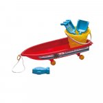 Set joaca pentru nisip cu 5 accesorii Red Luxury Boat