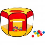 Spatiu de joaca cort cu 70 bile multicolore Globo pentru copii