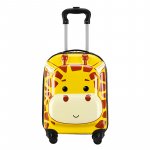 Troller de voiaj cu roti si maner extensibil pentru copii model Giraffe