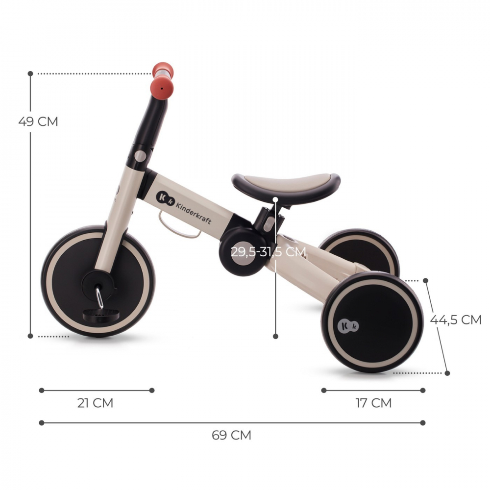 Bicicleta de echilibrutricicleta Kinderkraft 4trike silver grey - 2 | YEO