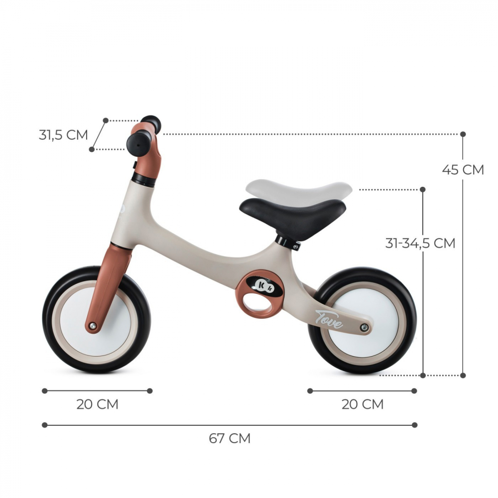 Bicicleta de echilibru Kinderkraft Tove desert beige - 3