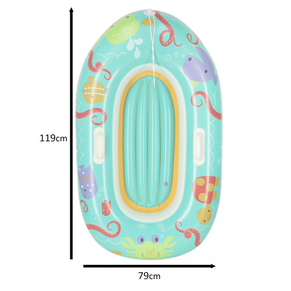 Barca gonflabila pentru copii 119 cm x 79 cm Ocean Animals - 3 | YEO