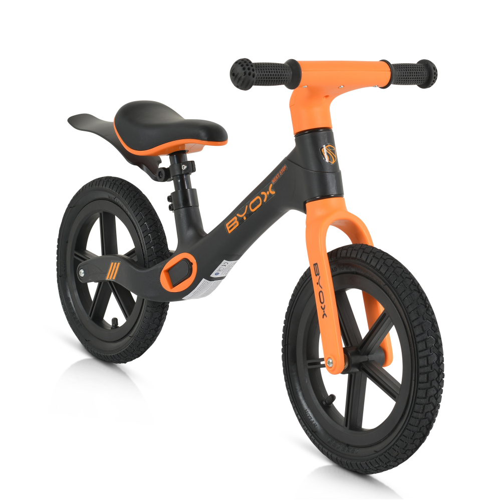 Bicicleta fara pedale Byox 12 inch cu stepper picioare lateral pliabil Next Step Black - 6