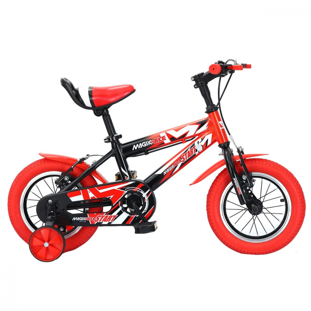 Bicicleta pentru copii 12 inch Magik Bikes StartPro 2 frane de mana si roti ajutatoare BiColor - 4