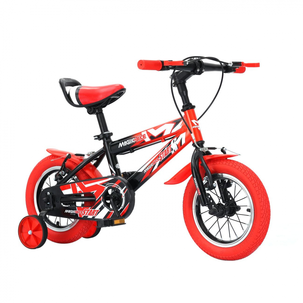 Bicicleta pentru copii 12 inch Magik Bikes StartPro 2 frane de mana si roti ajutatoare BiColor - 1
