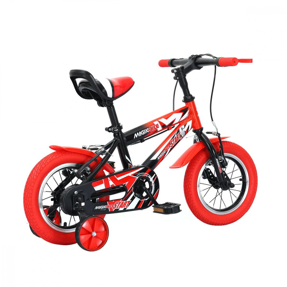 Bicicleta pentru copii 12 inch Magik Bikes StartPro 2 frane de mana si roti ajutatoare BiColor - 3