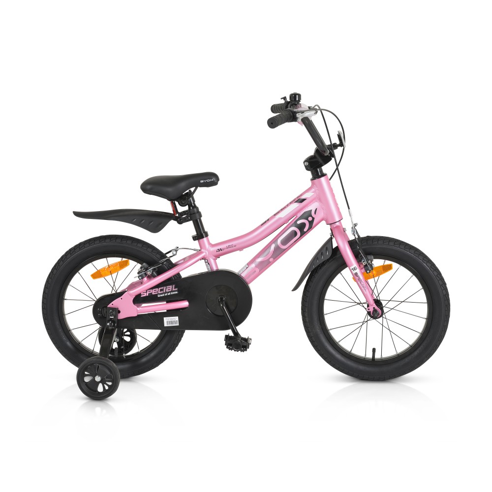 Bicicleta pentru copii Byox cu roti ajutatoare 16 inch Special Pink - 1