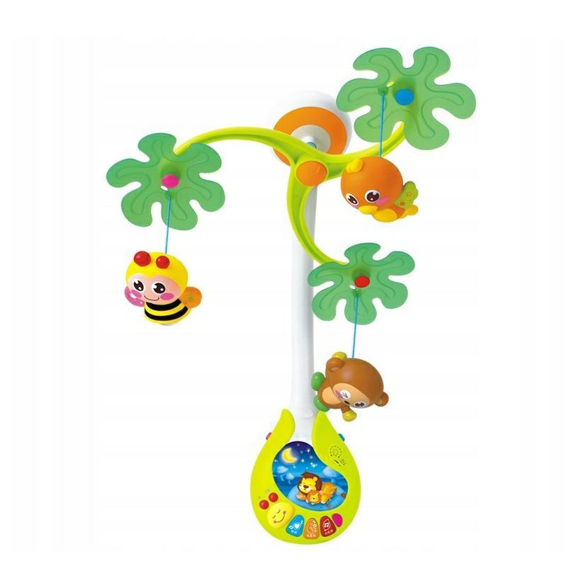 Carusel muzical pentru patut cu lampa de veche Sleepy Animals - 3 | YEO