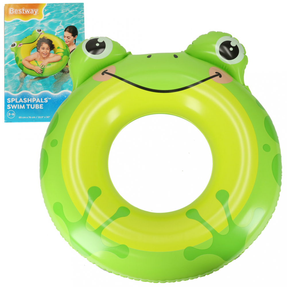 Colac gonflabil pentru inot copii  85 x 76 cm Green Frog