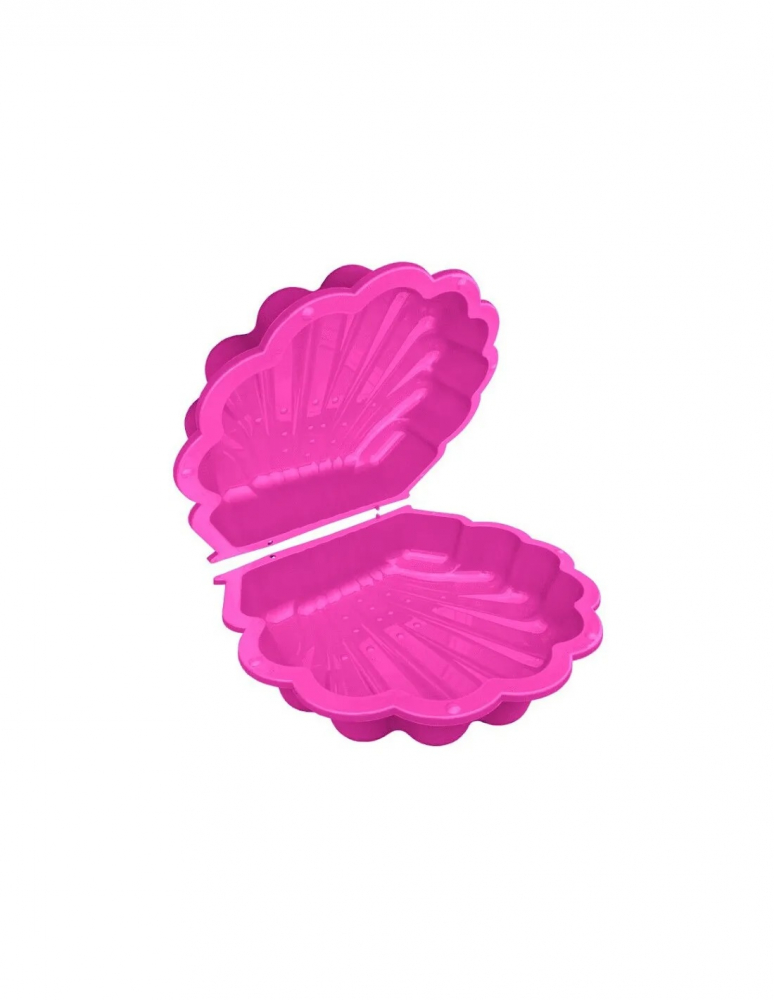 Cutie ladita de nisip sau apa tip scoica dubla roz 86 x 78 x 18 cm