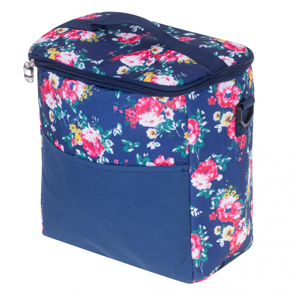 Geanta termoizolanta pentru picnic sau plaja capacitate 11 L Blue Flowers - 1 | YEO