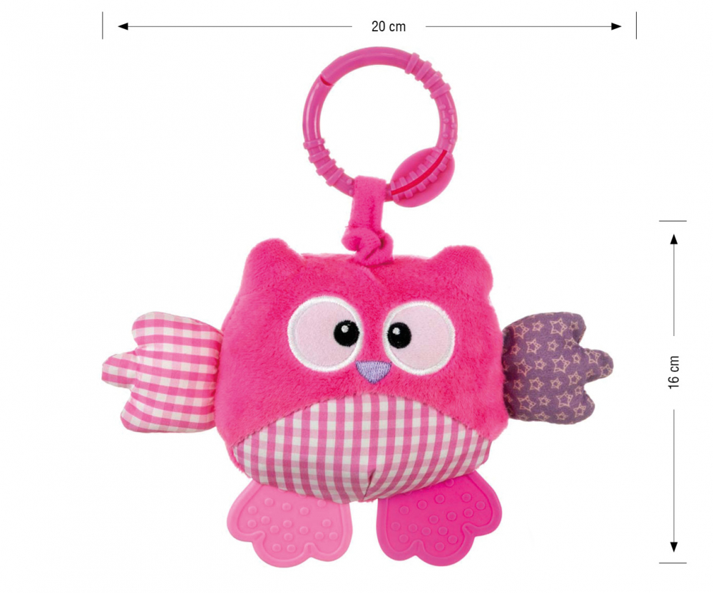 Jucarie din plus pentru agatat Cutie Owl Pink
