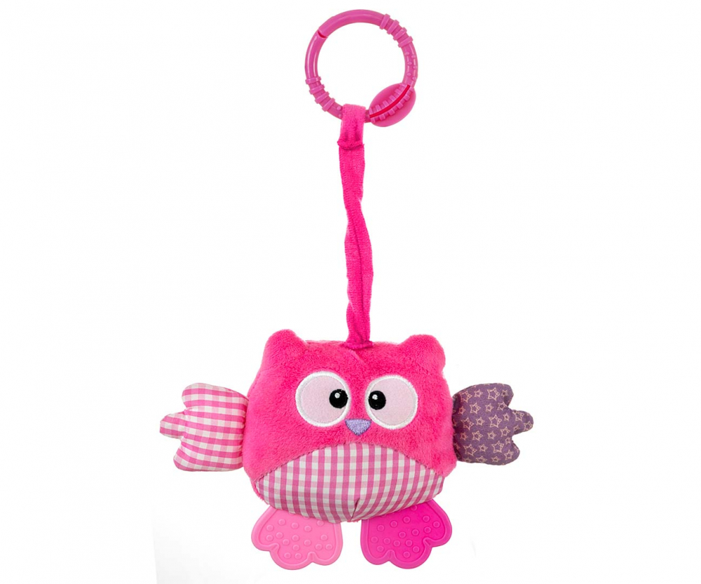 Jucarie din plus pentru agatat Cutie Owl Pink - 1