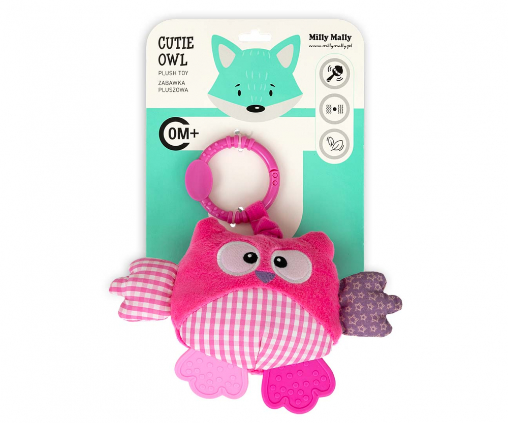 Jucarie din plus pentru agatat Cutie Owl Pink - 3