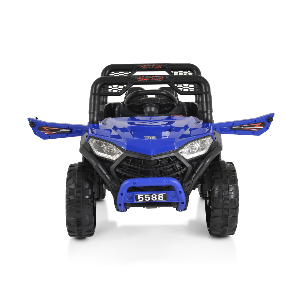 Masinuta electrica 12V cu functii muzicale si deschidere usi Moni Fast UTV Blue - 2 | YEO