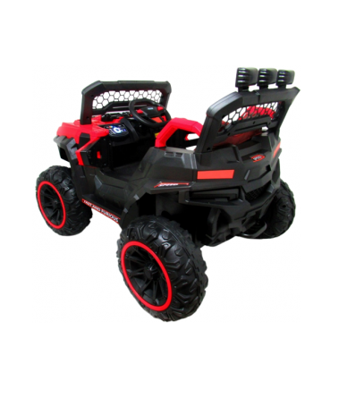 Masinuta electrica pentru copii Buggy X9 R-Sport 4x4 Rosu 90W cu telecomanda, 12V, roti gonflabile, amortizoare, scaun piele ecologica, functie de balansare