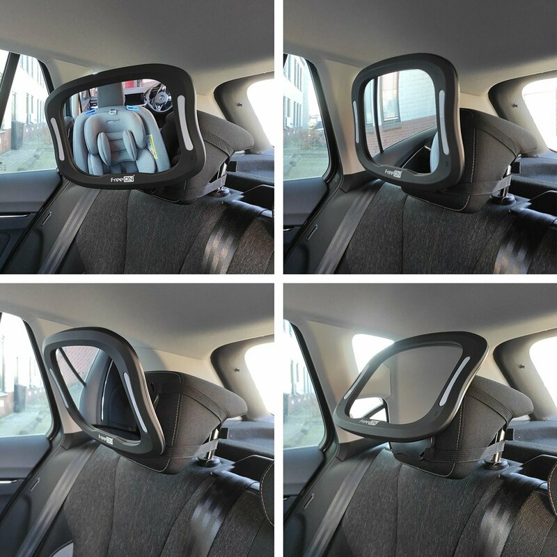 Oglinda auto FreeON pentru masina 28x21 cm Black - 6